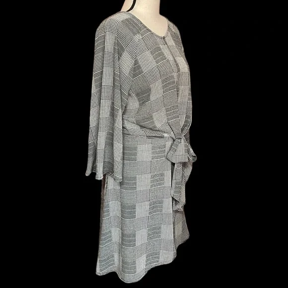 NWT Gypsies & Moondust Houndstooth Attached Wrap Skirt with Tie Dress Size L - Picture 7 of 16